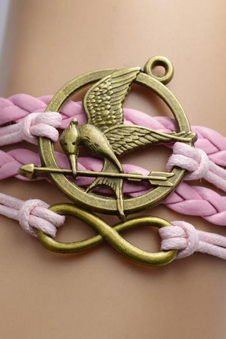 The Hunger Games Pink Rope Multilayer Bracelet