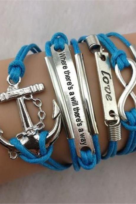 Multilayer Love Anchor Woven Bracelet