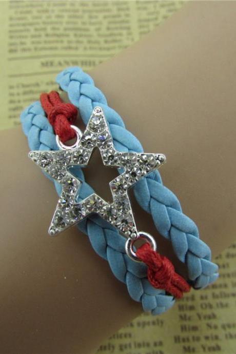 Crystal Star Handmade Woven Bracelet