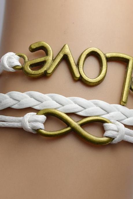 Romantic Love White Rope Handmade Bracelet