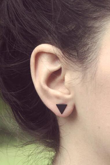 Triangle Geometry Stereo Stud Earrings