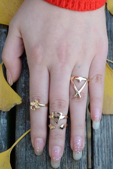 3d Geometric Triangle Combination Ring