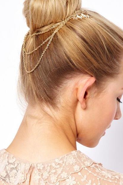 Beautiful Leaf Chain Tassel Hair Accessories