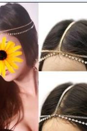 Manual Contracted Crystal Double Layers Hair Accessories