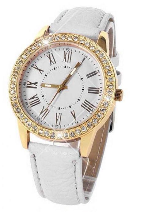 Fashion Roman Crystal Quartz Watch