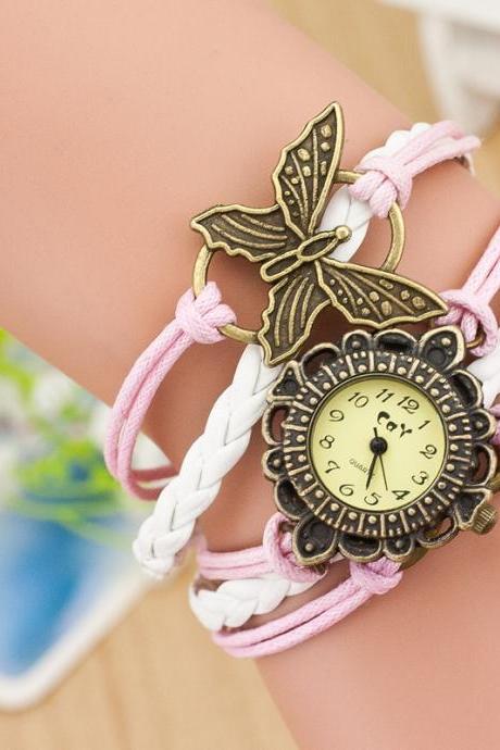 Butterfly Diy Woven Bracelet Watch