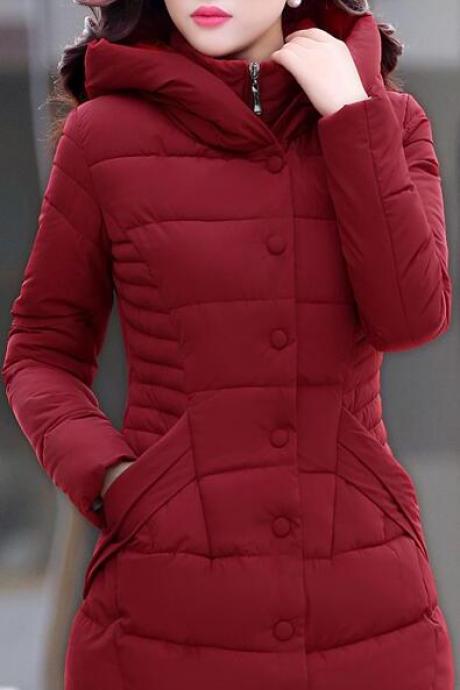 Warm Thick Long Women's Hoodie Coat（ct1688120551）