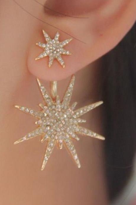 Crystal Luxury Six-Pointed Star Single Earring