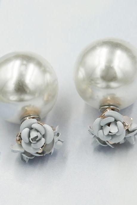 Sweet Roses Flowers Diamond Stud Earrings