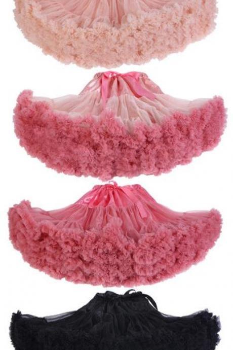 Romantic Patchwork Multi-layers Short Fluffy Skirt