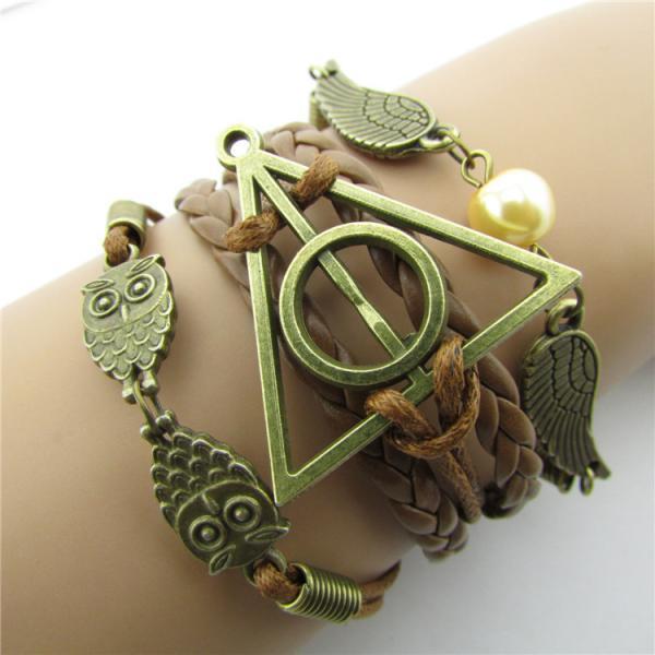 Retro Harry Potter Dove Owl Wax Line Fashion Bracelet-1