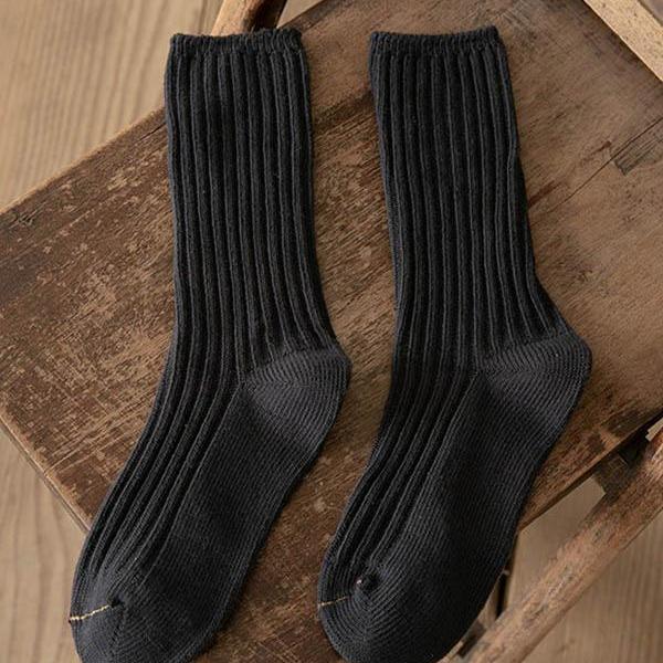 DEEP GRAY Vintage Casual Simple Socks