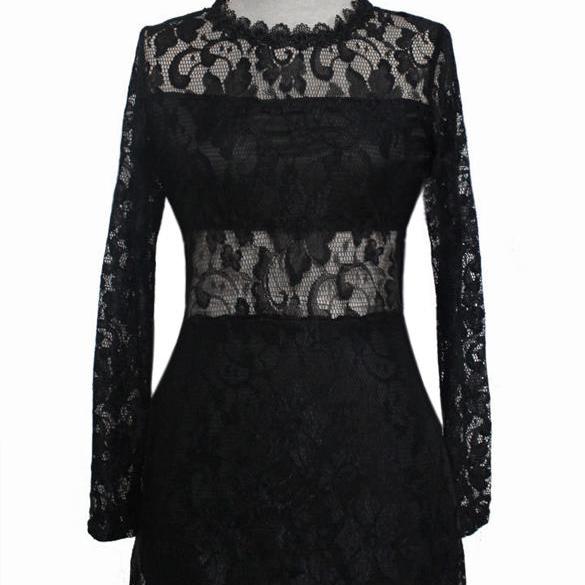 Black Lace Mini Dress on Luulla