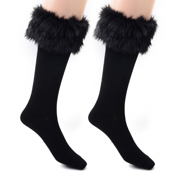 Japan Style Winter Snow Socks With Synthetic Fur Boot Socks on Luulla