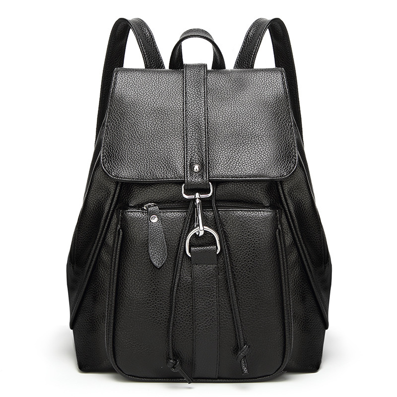Preppy Chic Solid Color Backpack on Luulla