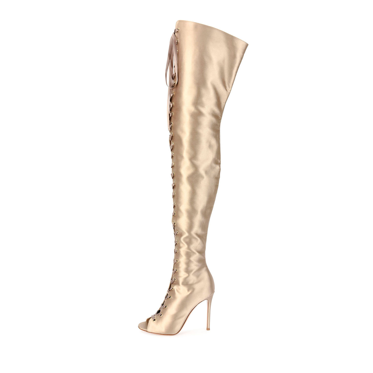 Peep Toe Stiletto Over-The-Knee Boots