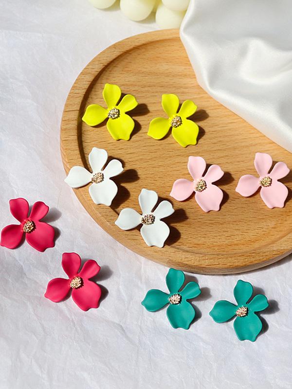 Colorful Flower Earrings on Luulla