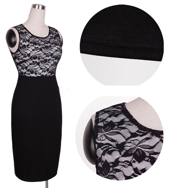 Lace Splicing Pencil Slimming Panel Dress On Luulla Hanging Ornamental Plants Live Wall Planters