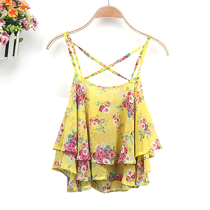 Lace Flower Tank Top Cami on Luulla