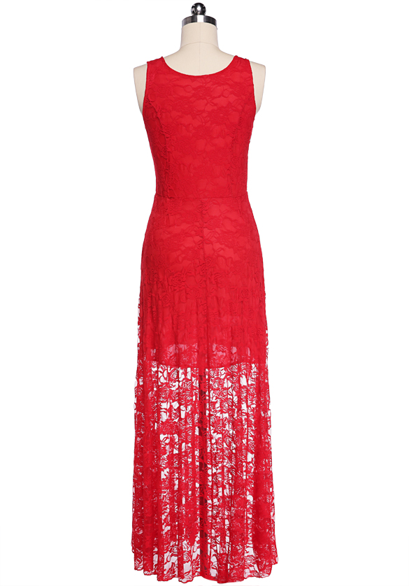 Lace V-neck Bow Print Long Sleeve Dress