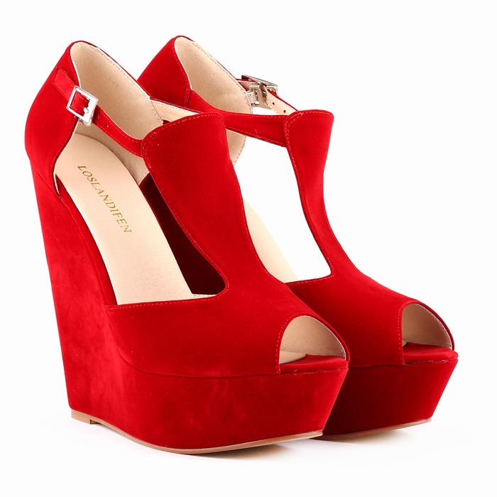 High-heeled Wedge Roman Peep-toe Sandals on Luulla