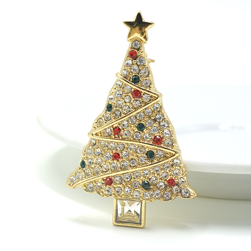Fashion Personality Full Diamond Alloy Christmas Tree Brooch on Luulla