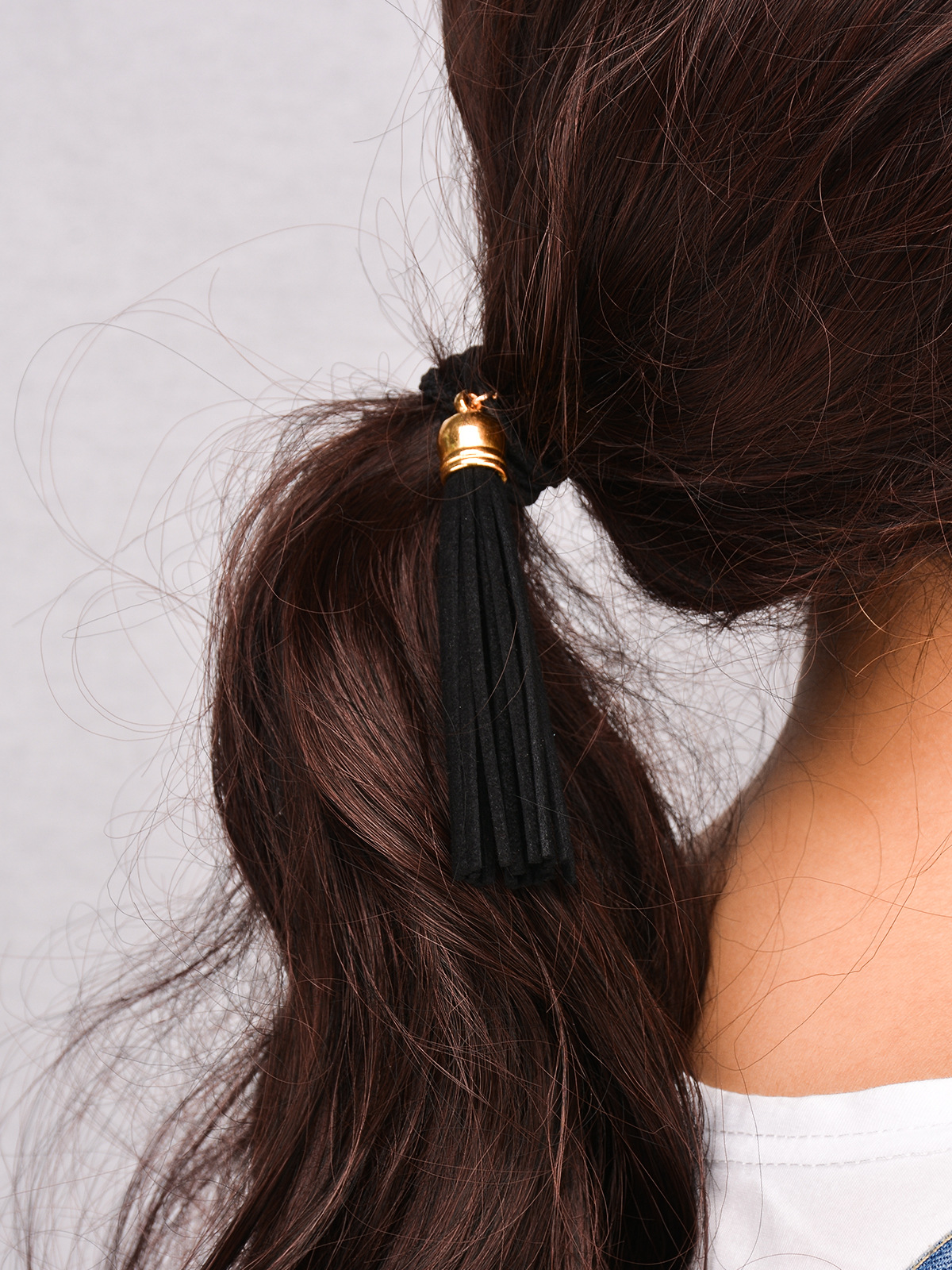 Black Lint Tassel Hair Clips on Luulla