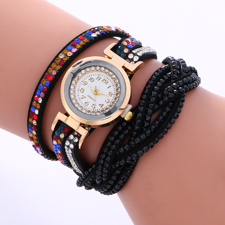 Double Color Twist Colorful Crystal Watch on Luulla