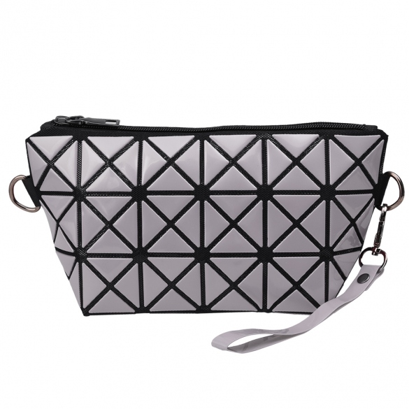 Fashion Women Foldable Geometric Polished Lattice Clutch Bag on Luulla